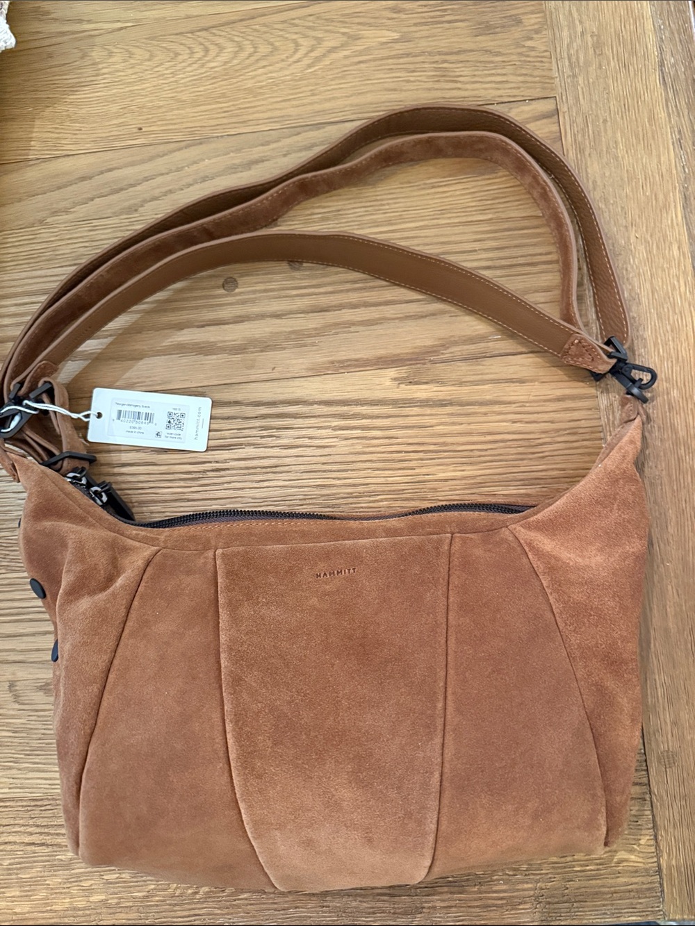 Hammitt Morgan Mahogany Suede Shoulder Crossbody